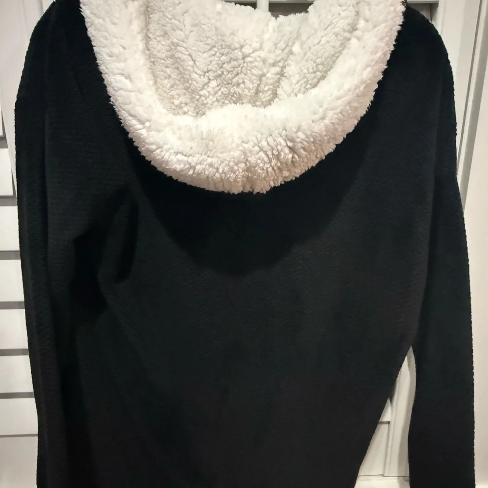 Sherpa Hooded Blazer/ Cardigan Jacket - PJ Salvage Ultra Soft - size Small